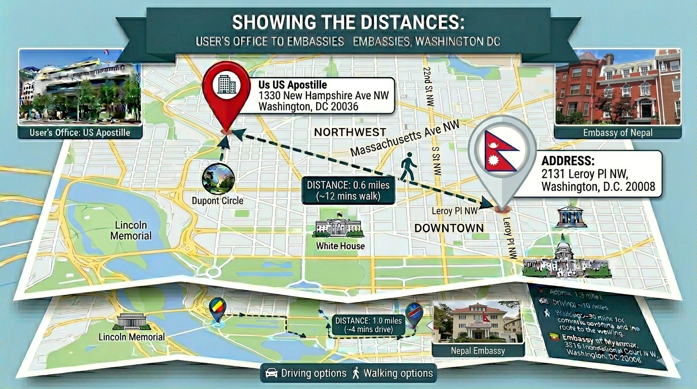 Map of Nepal Document Authentication & Attestation Services